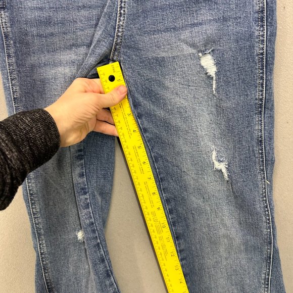 Kancan Miranda Ultra High Rise Flare Jeans Frayed Denim Size 3/25 Bell bottoms - Picture 7 of 16